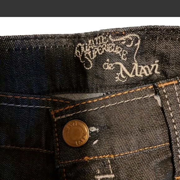 Mavi Womens Jeans 32Wx36L Mid Rise Classic Boot Cut Stretch Dark Blue Molly - Picture 9 of 11